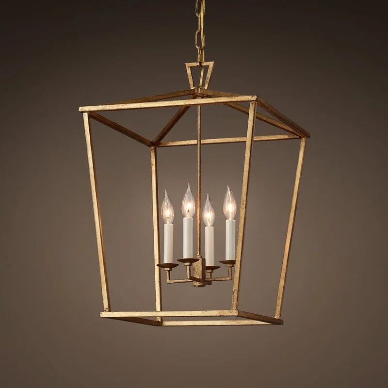 مصباح أستيرون المعلّق بقفص شمعة، تصميم عتيق بطابع صناعي