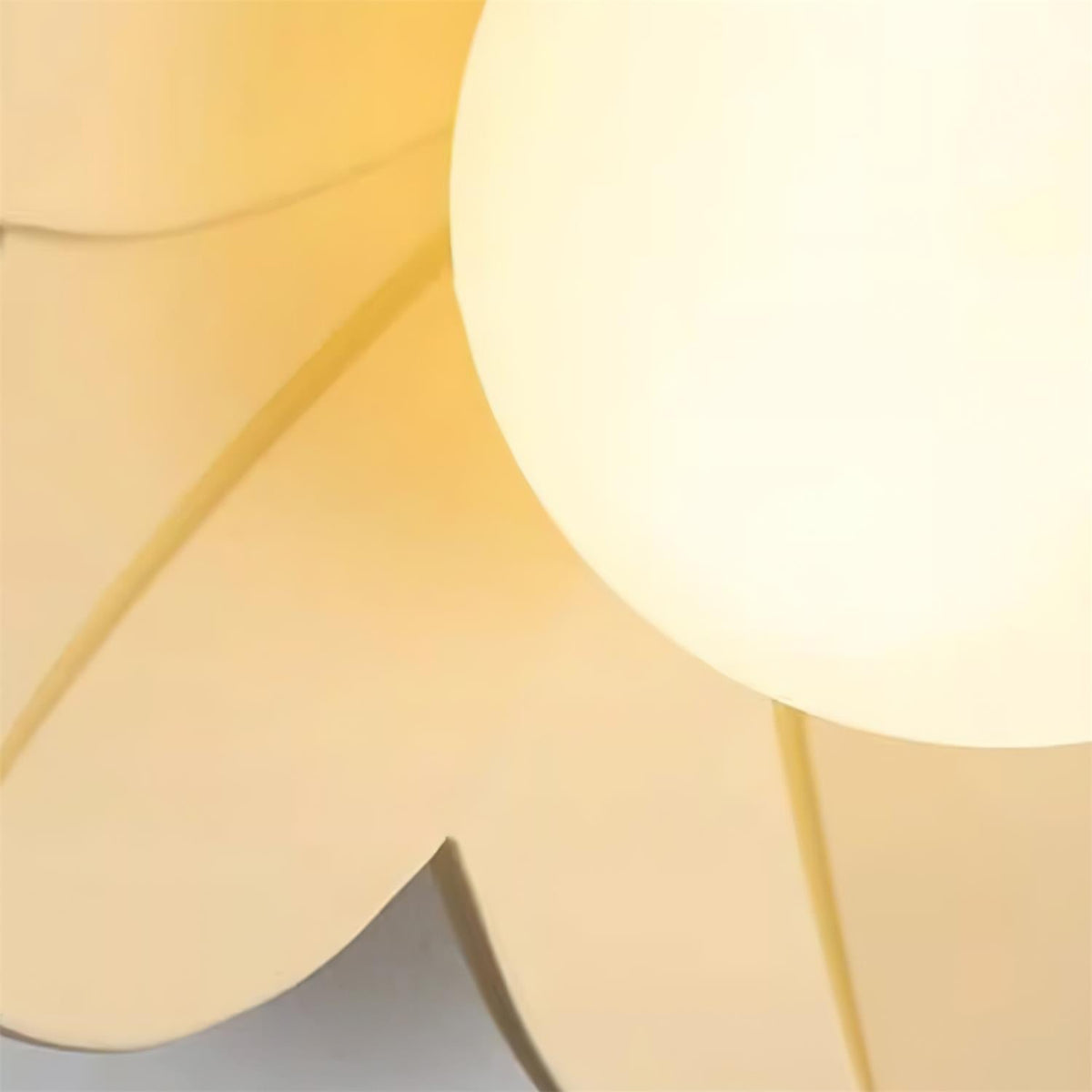 Petal Design Ceiling Light - Frosted Central Globe, Warm Diffused Glow