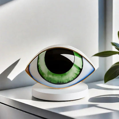 Stylish Glazed Eye Figurine for Home Décor | ribuella