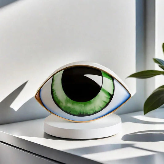 Stylish Glazed Eye Figurine for Home Décor | ribuella