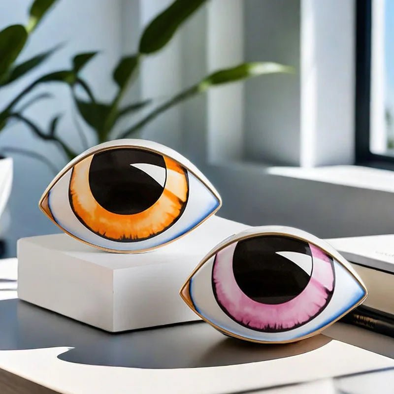 Stylish Glazed Eye Figurine for Home Décor | ribuella