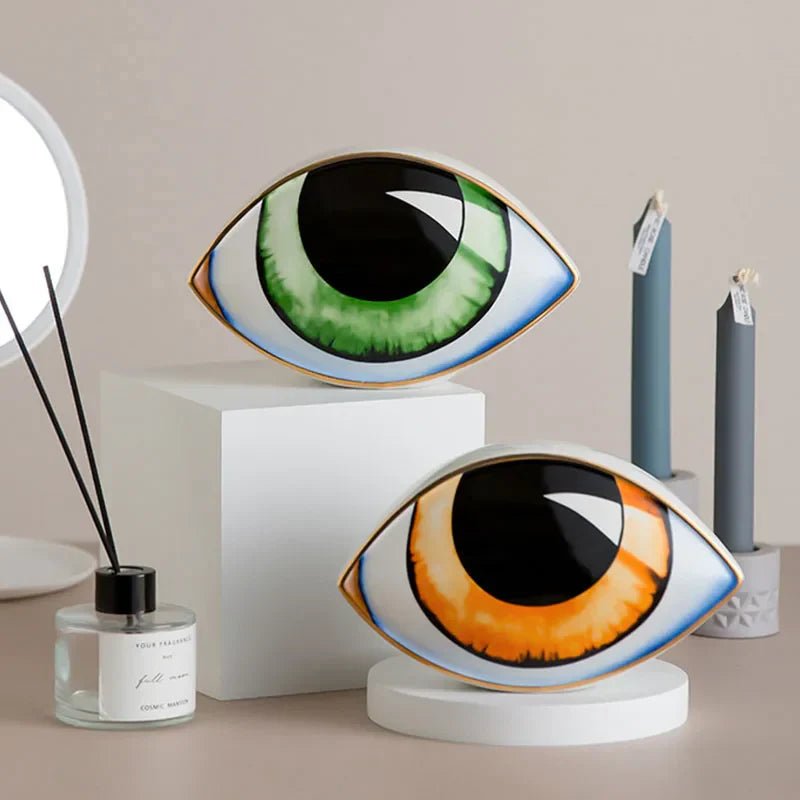 Stylish Glazed Eye Figurine for Home Décor | ribuella