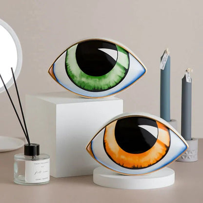 Stylish Glazed Eye Figurine for Home Décor | ribuella