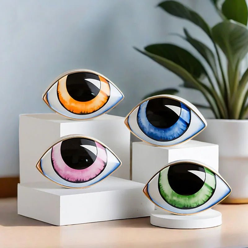 Stylish Glazed Eye Figurine for Home Décor | ribuella