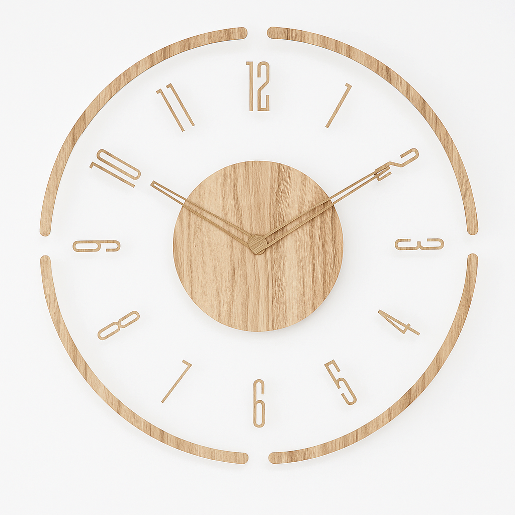 Silent Sweep Round Wall Clock - Modern Nordic Minimalist Design