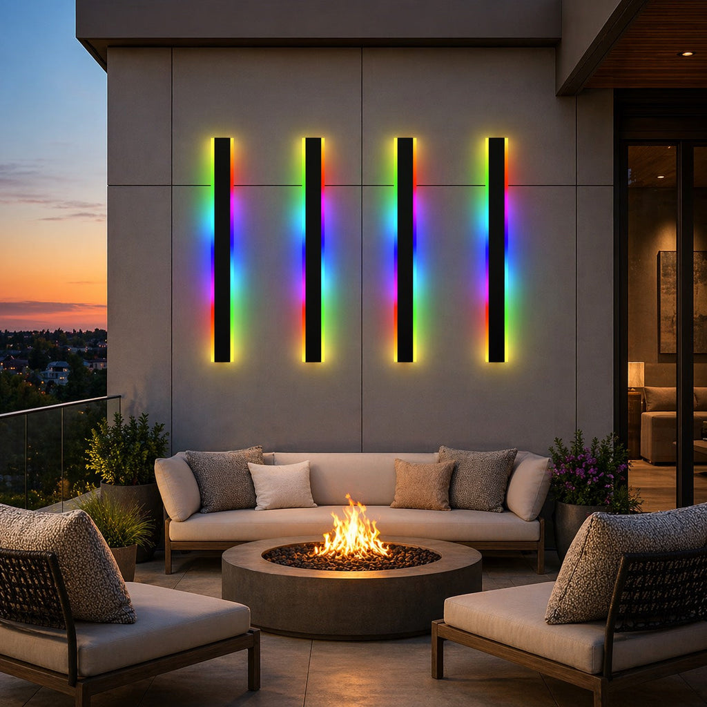 Modern Outdoor Wall Light Waterproof Aluminum LED with Remote Control IP65 | ribuella