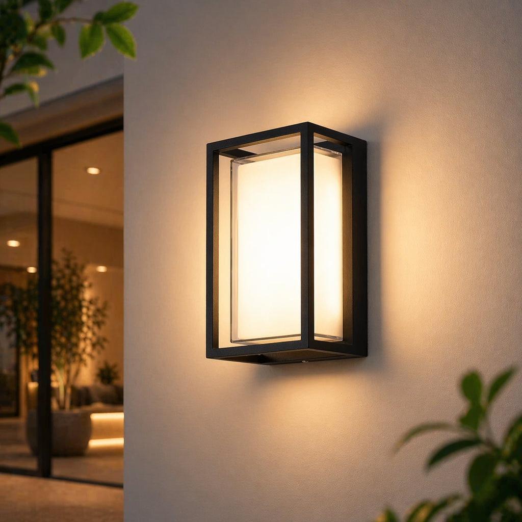 Modern Outdoor Wall Light Waterproof Aluminum Fixture for Villa Porch and Corridor with LED | ribuella