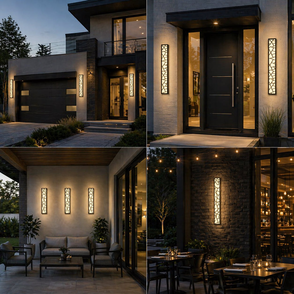 Applique murale LED moderne étanche pour extérieur, avec conception antirouille, pour jardins et garages | ribuella