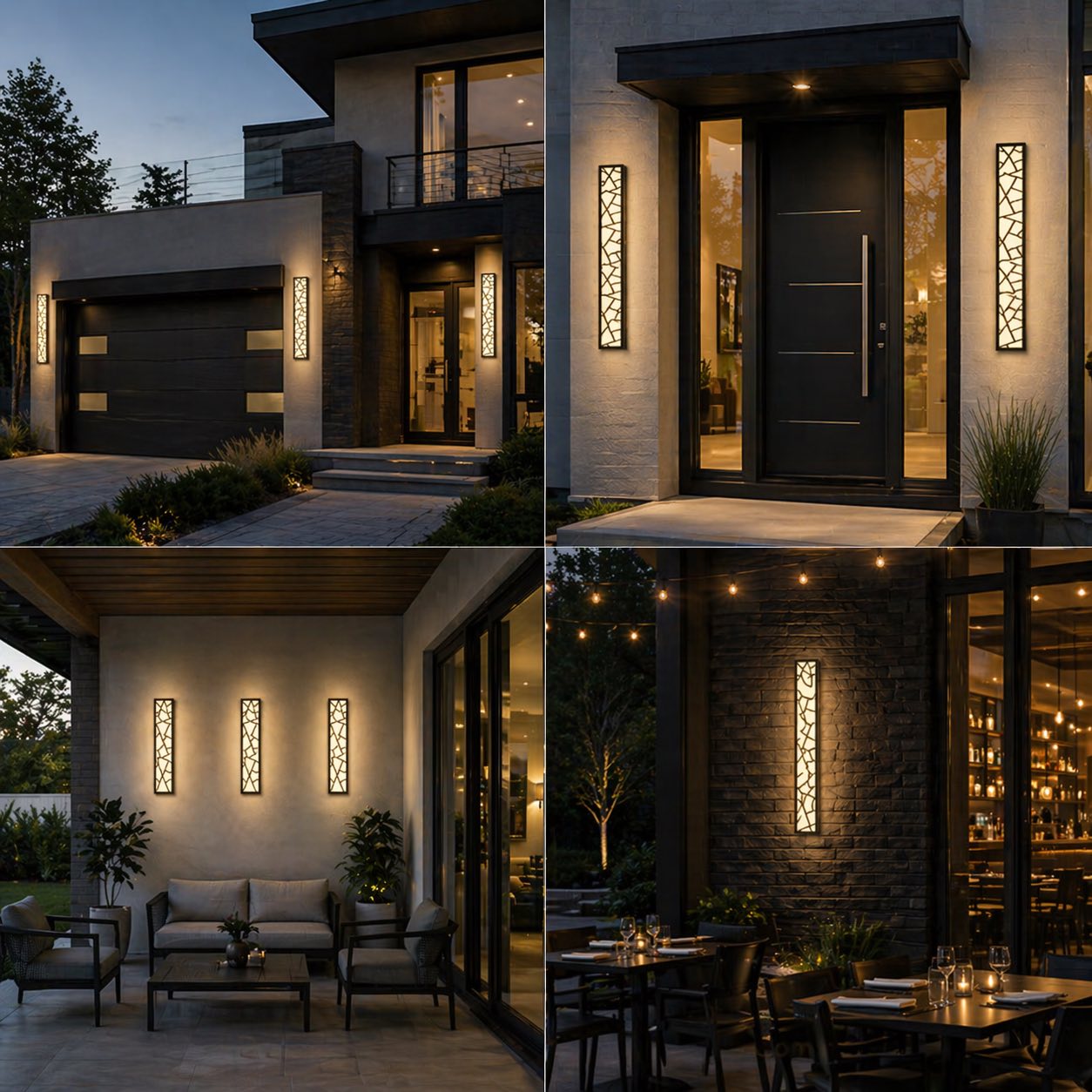 Applique murale LED moderne étanche pour extérieur, avec conception antirouille, pour jardins et garages | ribuella