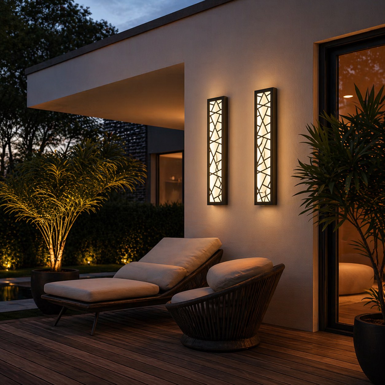 Applique murale LED moderne étanche pour extérieur, avec conception antirouille, pour jardins et garages | ribuella