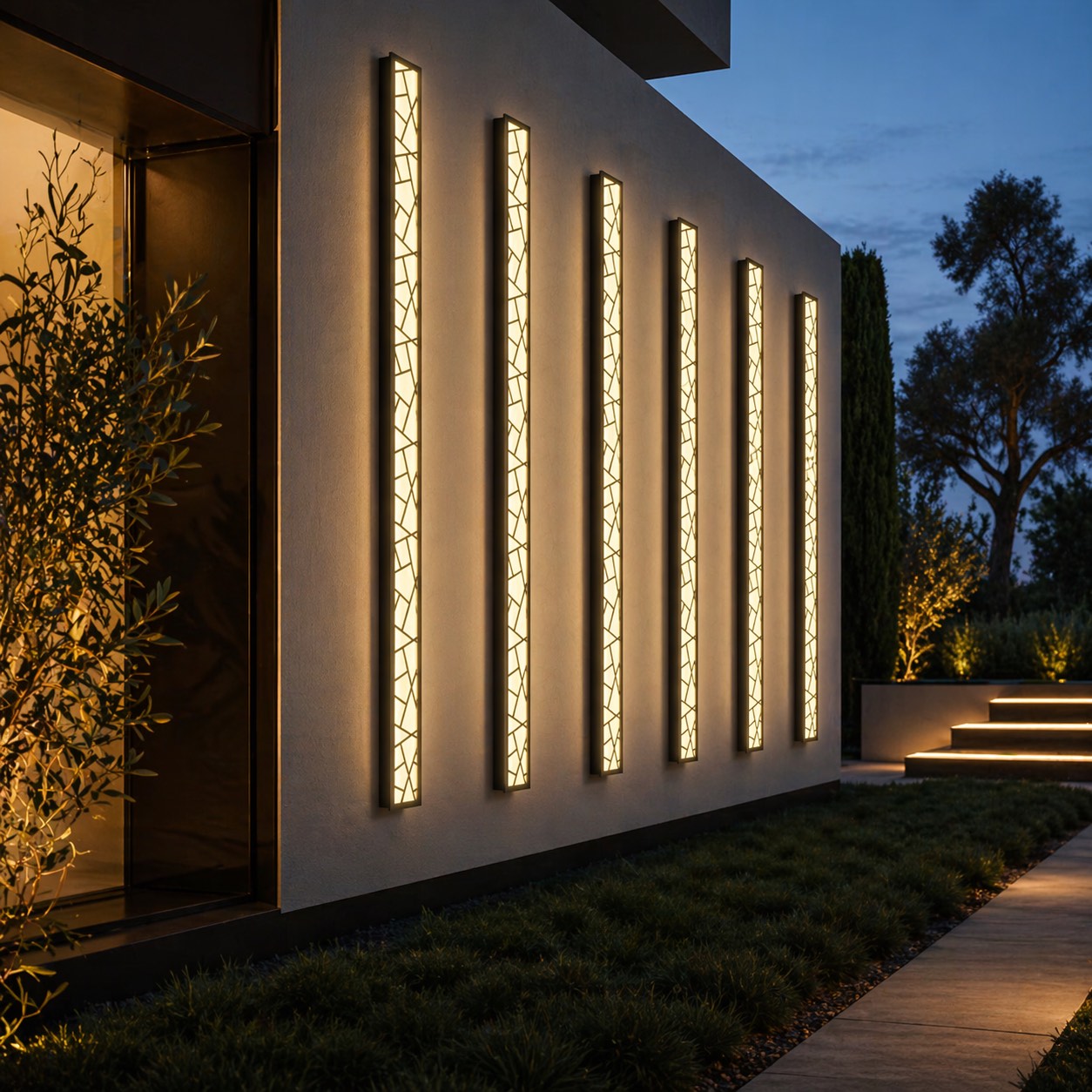 Applique murale LED moderne étanche pour extérieur, avec conception antirouille, pour jardins et garages | ribuella