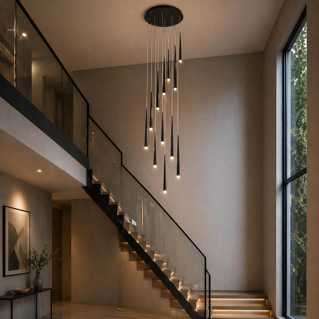Modern Nordic Ceiling Light Adjustable Flush Mount Iron Acrylic Dimmable LED 6-68 Heads | ribuella