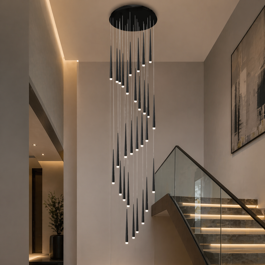 Modern Nordic Ceiling Light Adjustable Flush Mount Iron Acrylic Dimmable LED 6-68 Heads | ribuella