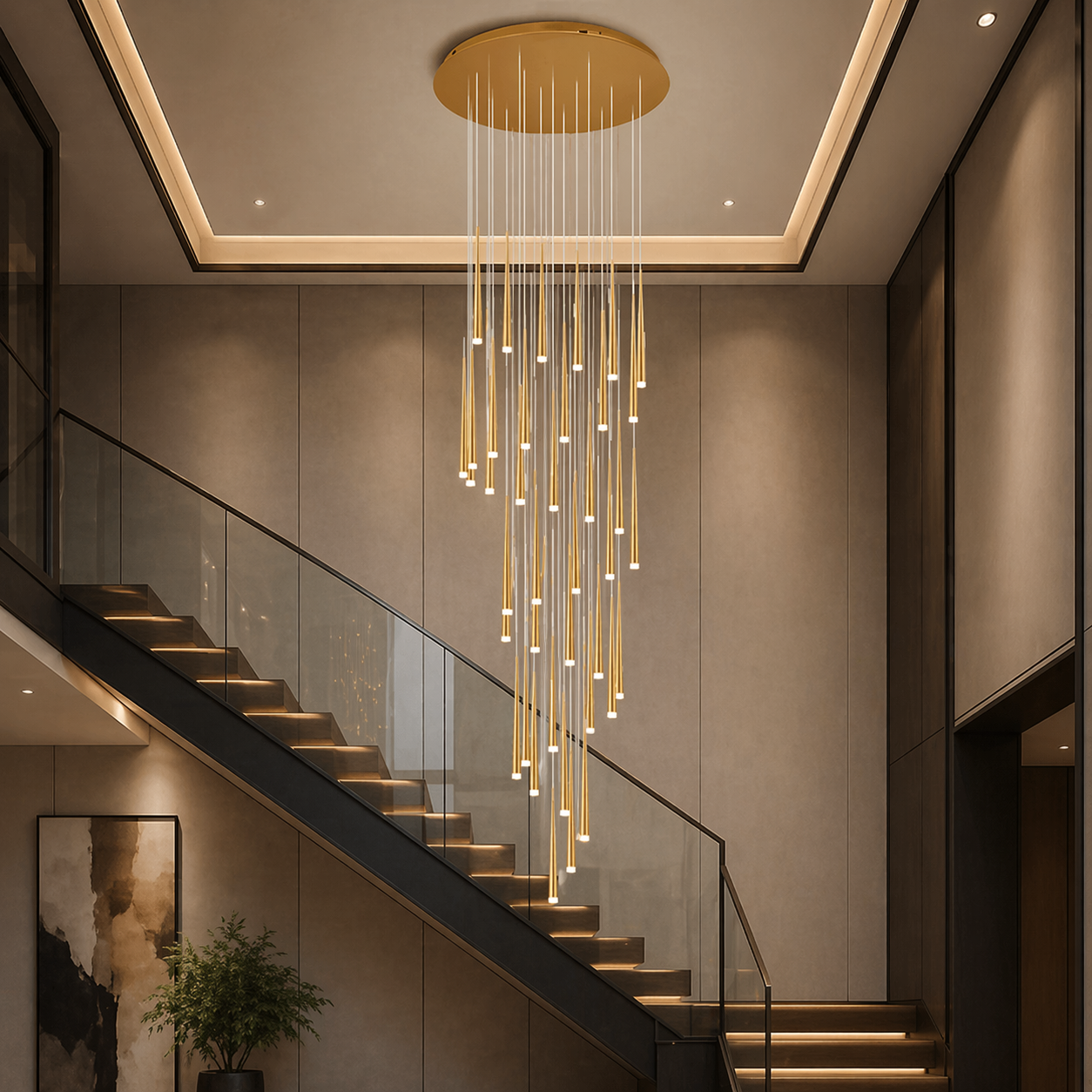 Modern Nordic Ceiling Light Adjustable Flush Mount Iron Acrylic Dimmable LED 6-68 Heads | ribuella