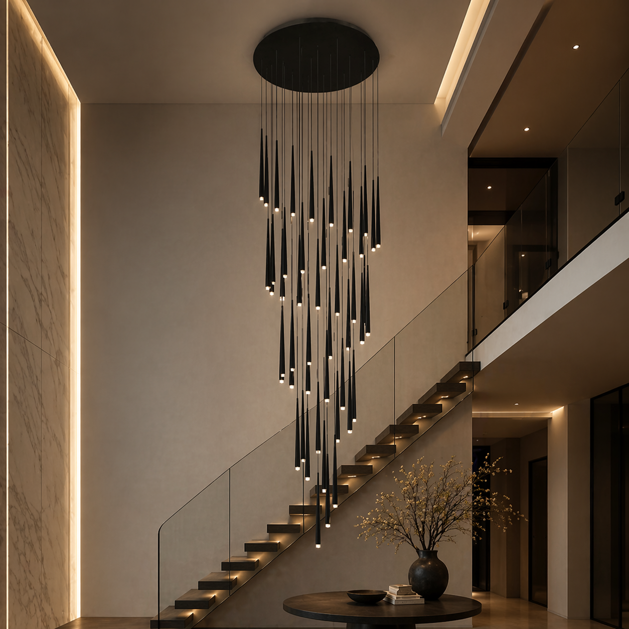 Modern Nordic Ceiling Light Adjustable Flush Mount Iron Acrylic Dimmable LED 6-68 Heads | ribuella
