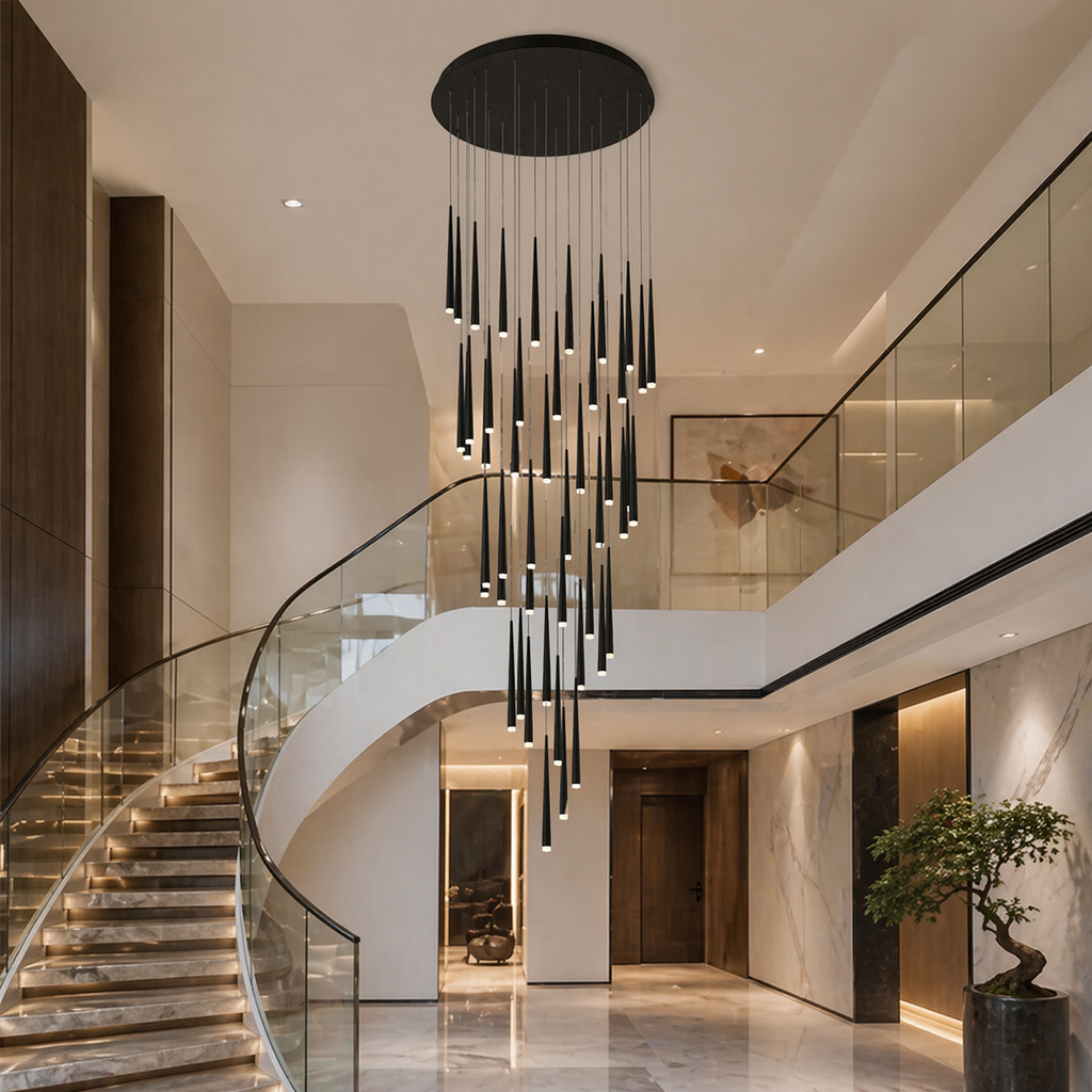 Modern Nordic Ceiling Light Adjustable Flush Mount Iron Acrylic Dimmable LED 6-68 Heads | ribuella