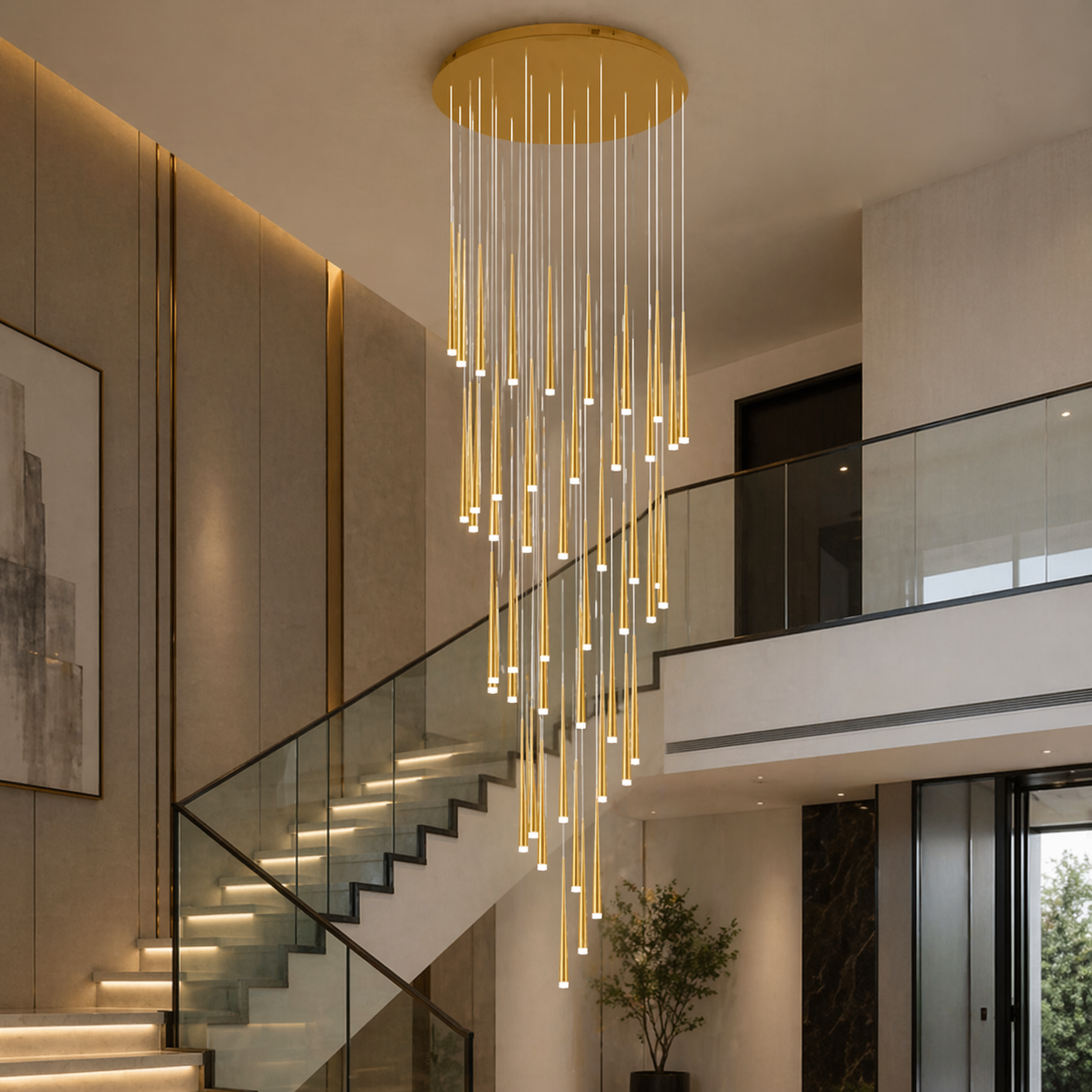 Modern Nordic Ceiling Light Adjustable Flush Mount Iron Acrylic Dimmable LED 6-68 Heads | ribuella