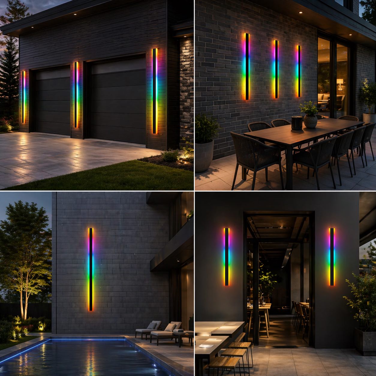 Modern Outdoor Wall Light Waterproof Aluminum LED with Remote Control IP65 | ribuella