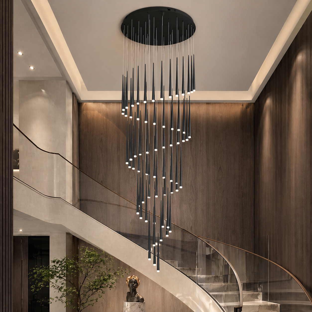 Modern Nordic Ceiling Light Adjustable Flush Mount Iron Acrylic Dimmable LED 6-68 Heads | ribuella