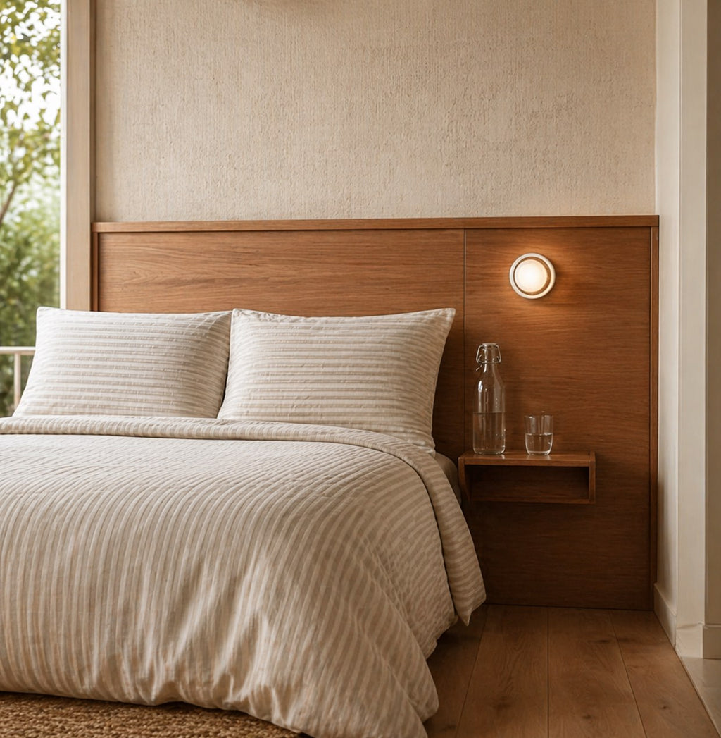 Applique murale moderne en aluminium avec verre texturé, capteur de luminosité intelligent et température de couleur de 3000 K | ribuella