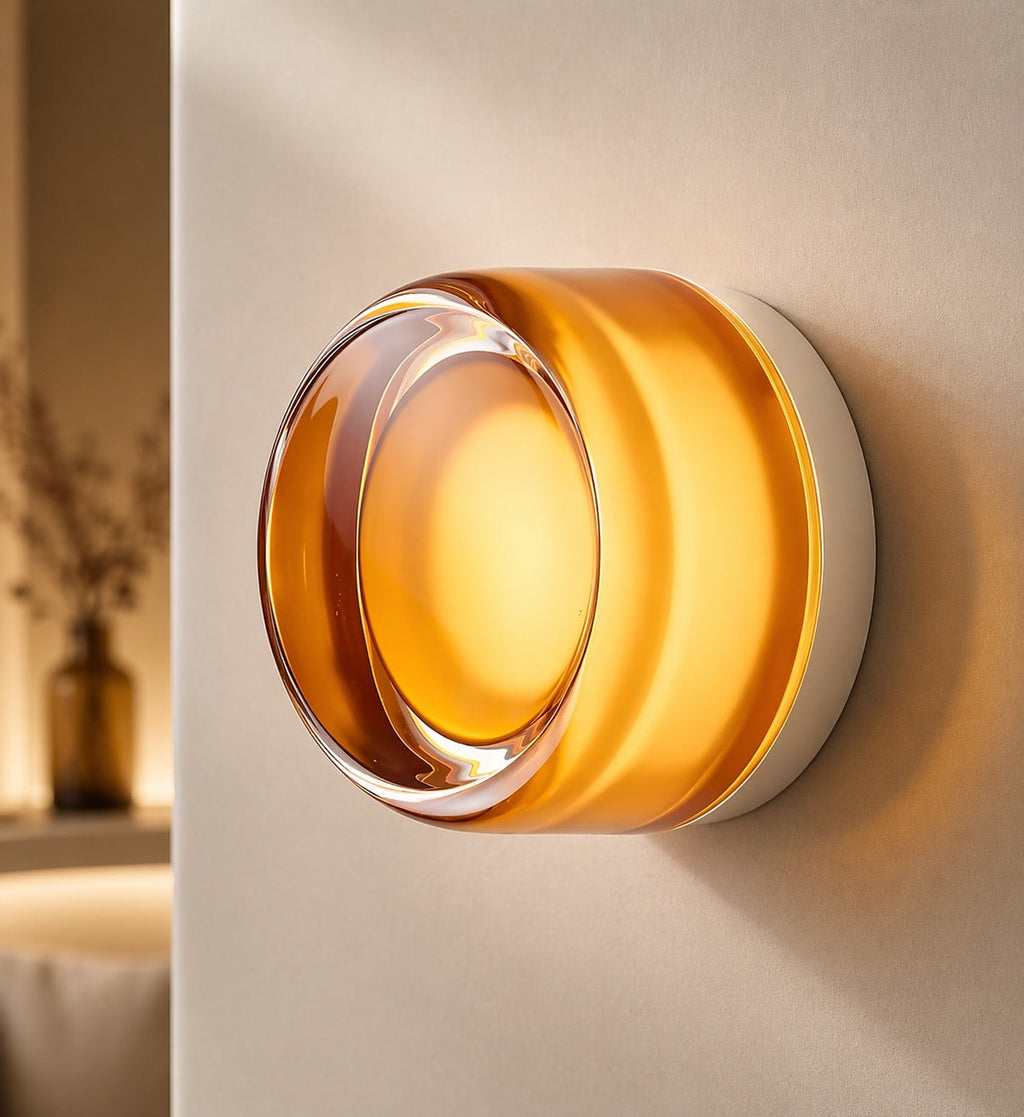 Applique murale moderne en aluminium avec verre texturé, capteur de luminosité intelligent et température de couleur de 3000 K | ribuella