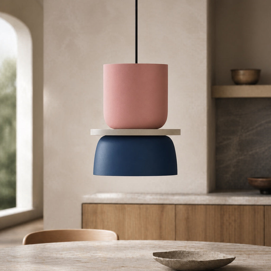 Pendelleuchte im nordischen Stil mit verstellbarem Kuppeldesign aus Zinklegierung, LED-kompatibles Gestell | ribuella
