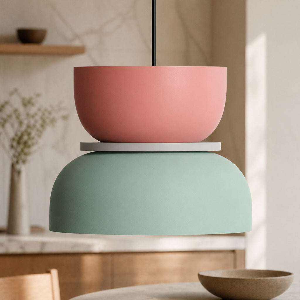 Pendelleuchte im nordischen Stil mit verstellbarem Kuppeldesign aus Zinklegierung, LED-kompatibles Gestell | ribuella