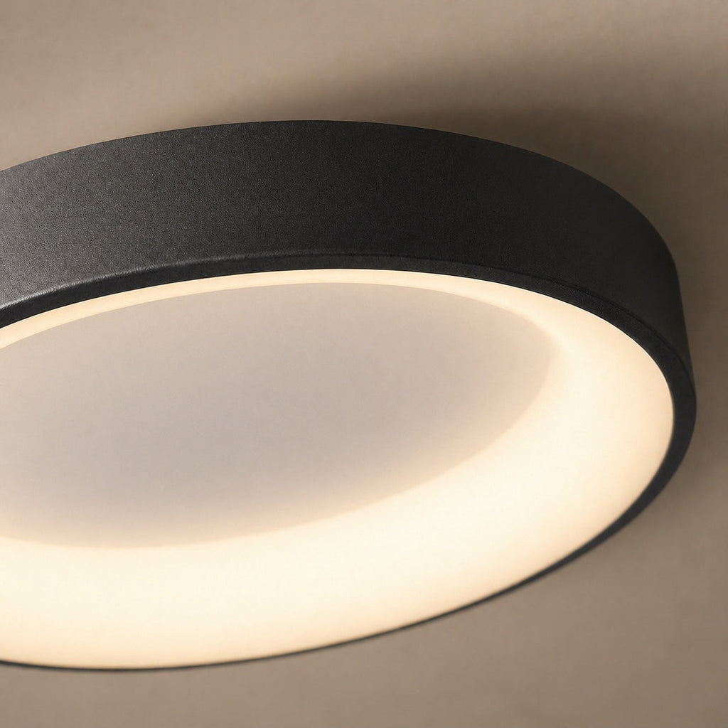 Moderní kulaté stropní svítidlo s přisazenou montáží a LED pro obývací pokoj a ložnici | ribuella