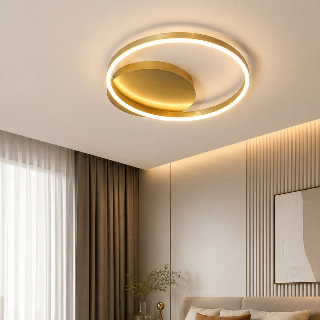 Modern LED Ceiling Light Flush Mount Aluminum Multi-Ring Design for Bedroom Living Room | ribuella