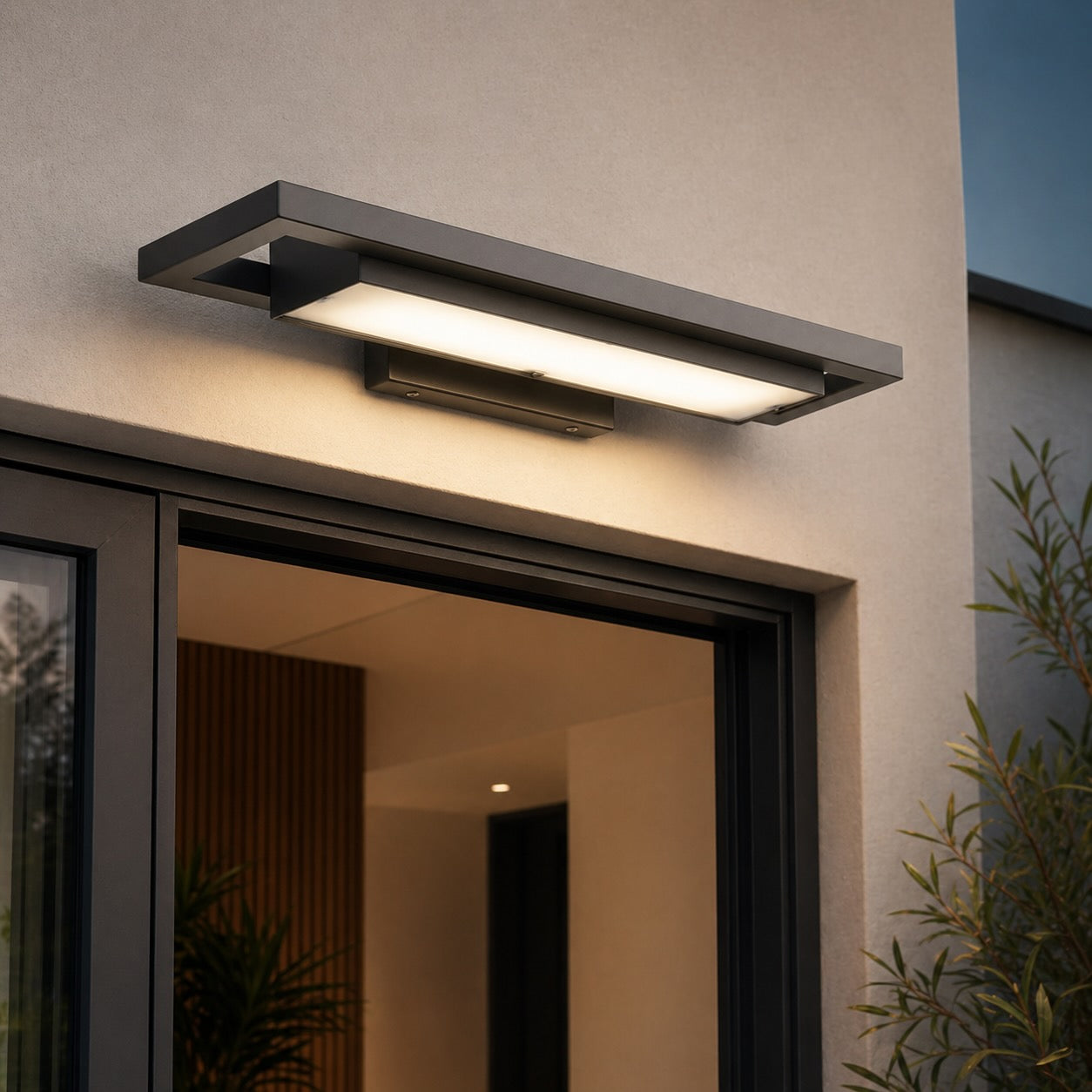 Modern Black Outdoor Wall Light Waterproof Aluminum LED Fixture for Entryway Garden 110-240V | ribuella