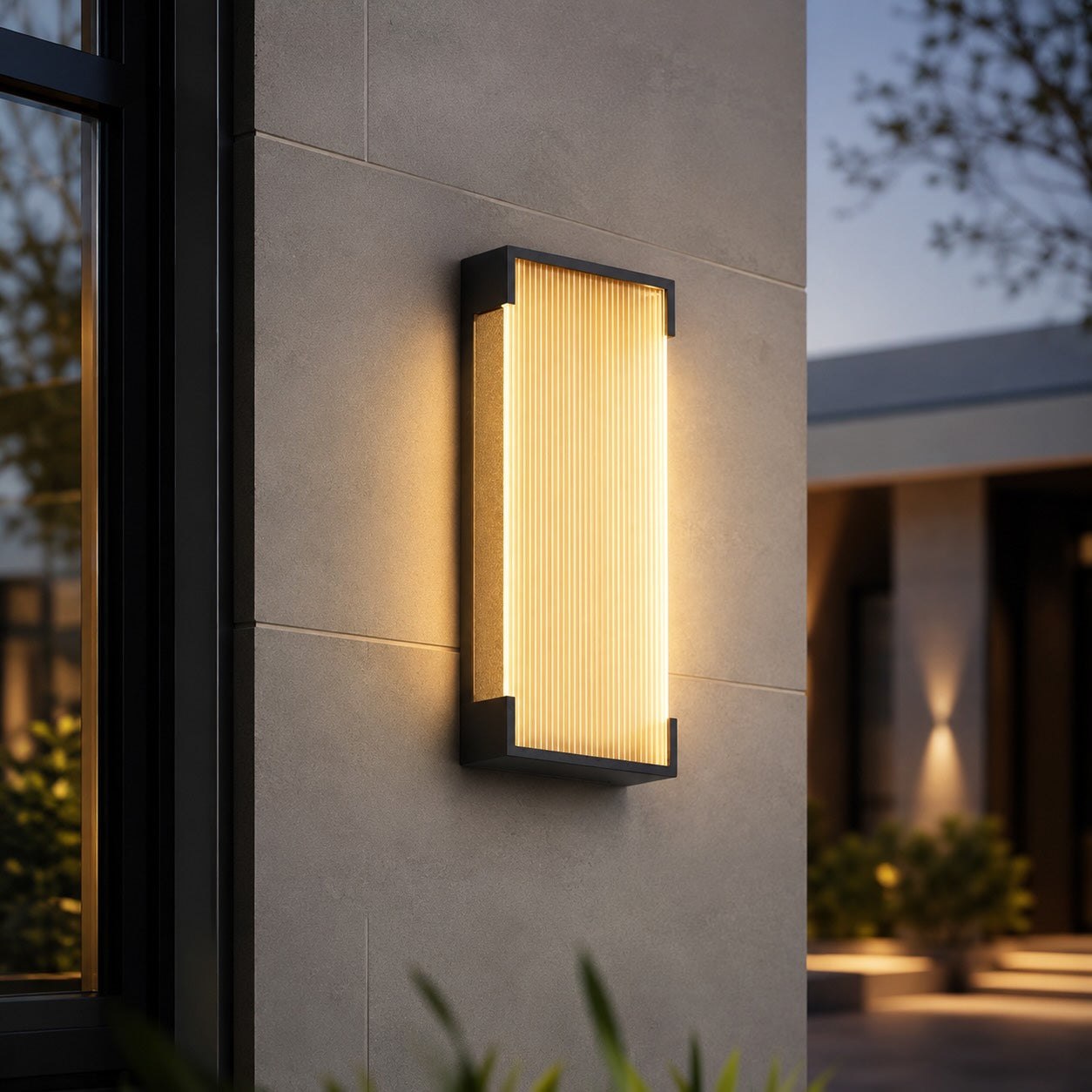 Modern Outdoor Wall Light Flush Mount Stainless Steel Integrated LED IP65 Waterproof Exterior Wall Lantern | ribuella