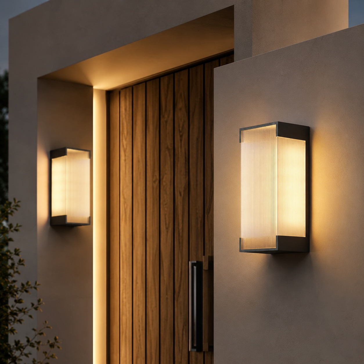 Modern Outdoor Wall Light Flush Mount Stainless Steel Integrated LED IP65 Waterproof Exterior Wall Lantern | ribuella