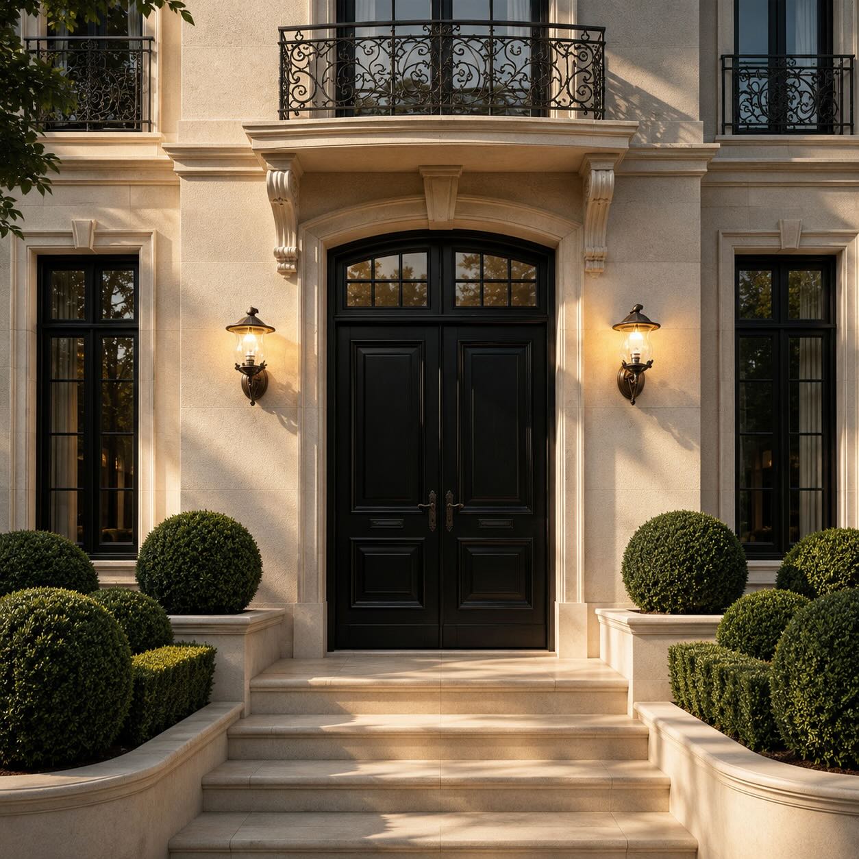Modern Outdoor Wall Sconce with Carved Glass Shade Aluminum LED Warm White Lighting | ribuella
