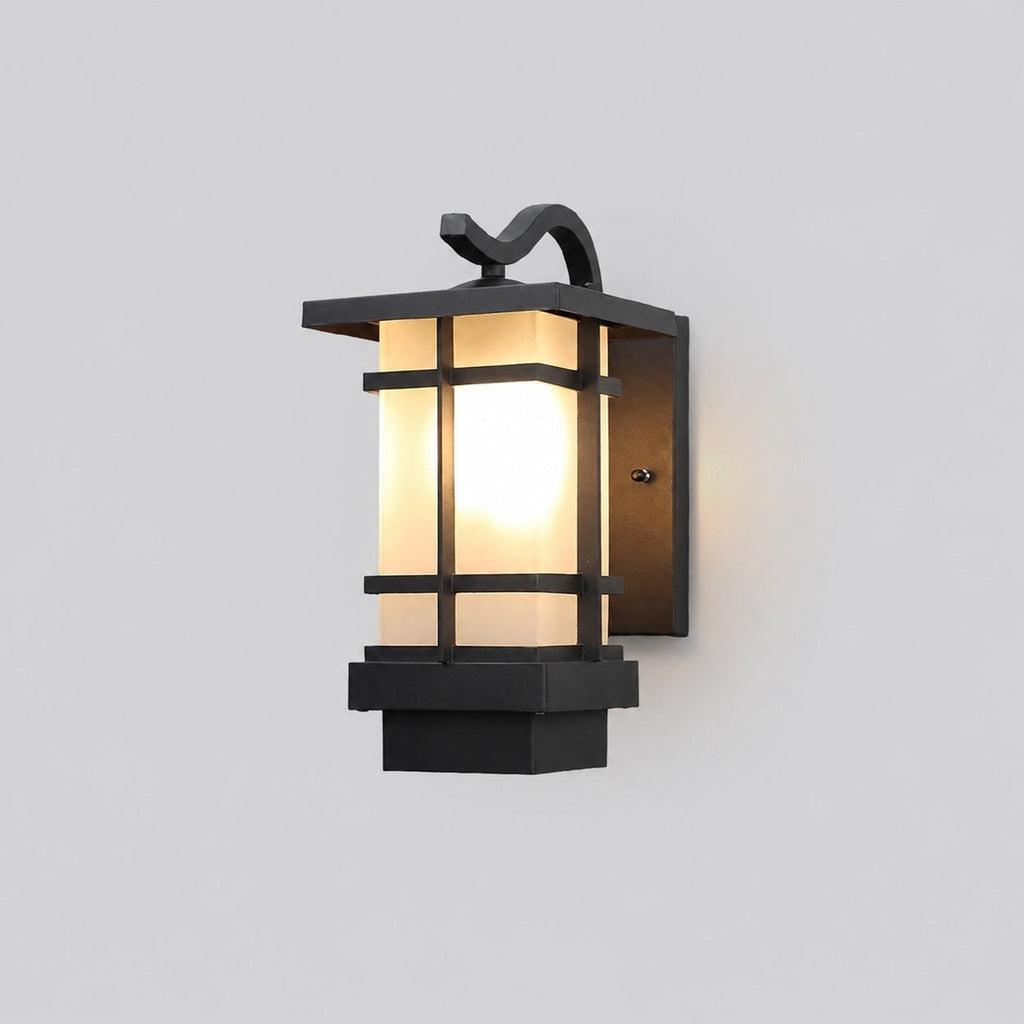 Modern Outdoor Wall Lantern Adjustable Wall Mounted Aluminum Frosted Glass LED IP65 Waterproof | ribuella