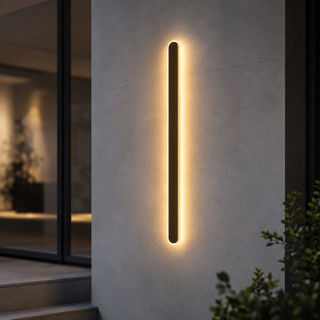 Modern Minimalist Outdoor Wall Lamp Wall Mounted Metal IP65 Weatherproof Dimmable LED Lighting | ribuella