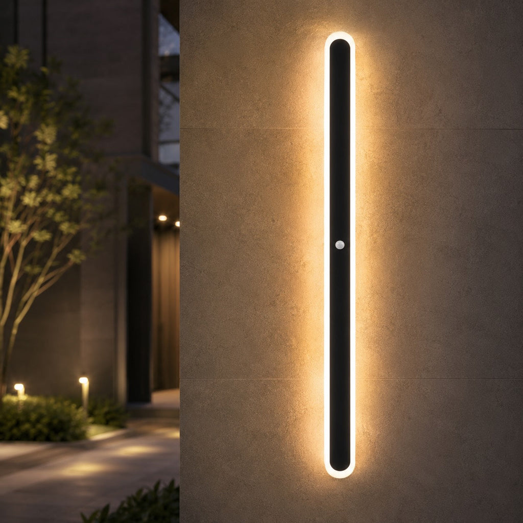 Modern Minimalist Outdoor Wall Lamp Wall Mounted Metal IP65 Weatherproof Dimmable LED Lighting | ribuella