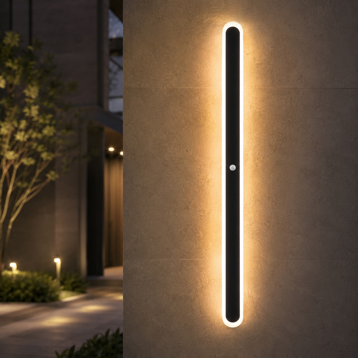 Modern Minimalist Outdoor Wall Lamp Wall Mounted Metal IP65 Weatherproof Dimmable LED Lighting | ribuella