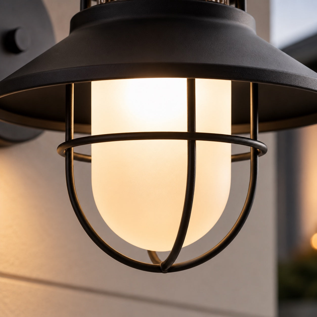 Vintage Outdoor Wall Light with Weatherproof Metal and Glass Construction for LED Bulbs | ribuella