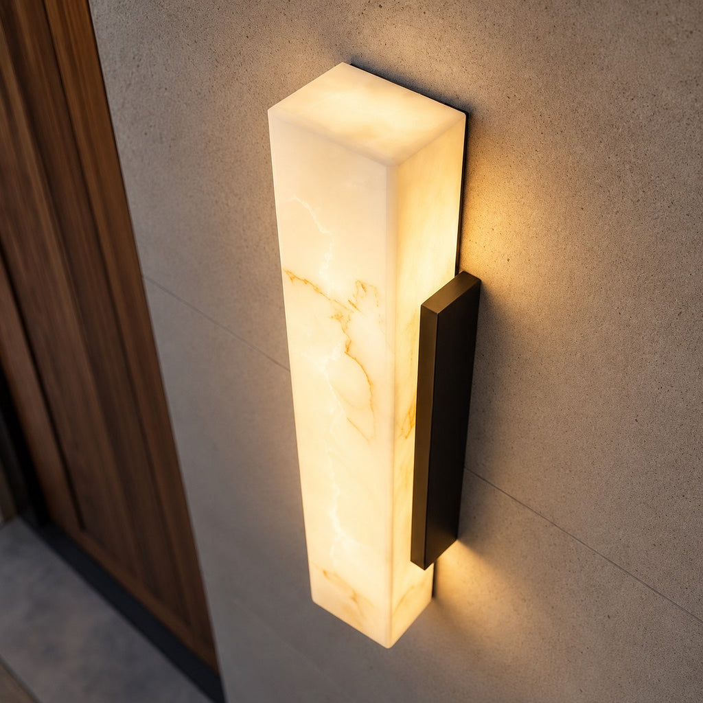 Modern Outdoor Wall Light Wall Mounted Stainless Steel LED Waterproof Imitated Marble | ribuella