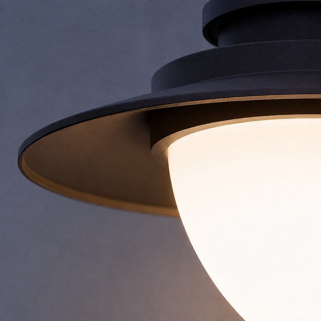 Modern Outdoor Wall Light Waterproof Metal Glass LED Fixture Pine Cone Design | ribuella