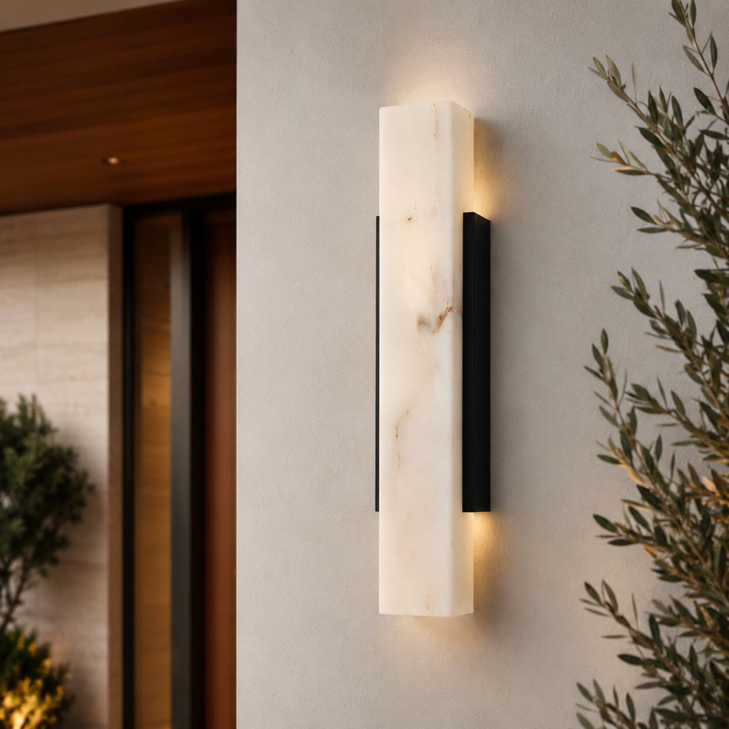 Modern Outdoor Wall Light Wall Mounted Stainless Steel LED Waterproof Imitated Marble | ribuella