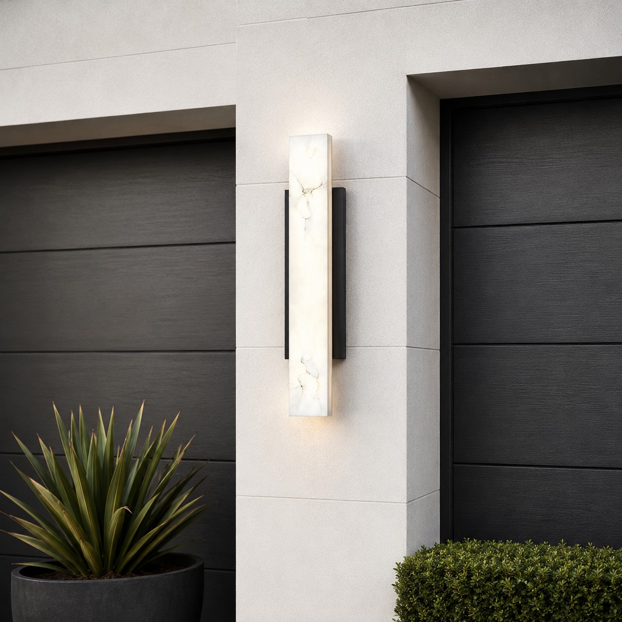 Modern Outdoor Wall Light Wall Mounted Stainless Steel LED Waterproof Imitated Marble | ribuella