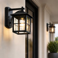 Classic Outdoor Wall Light Aluminum Sconce with Glass Shade IP65 Protection for Exterior Use | ribuella