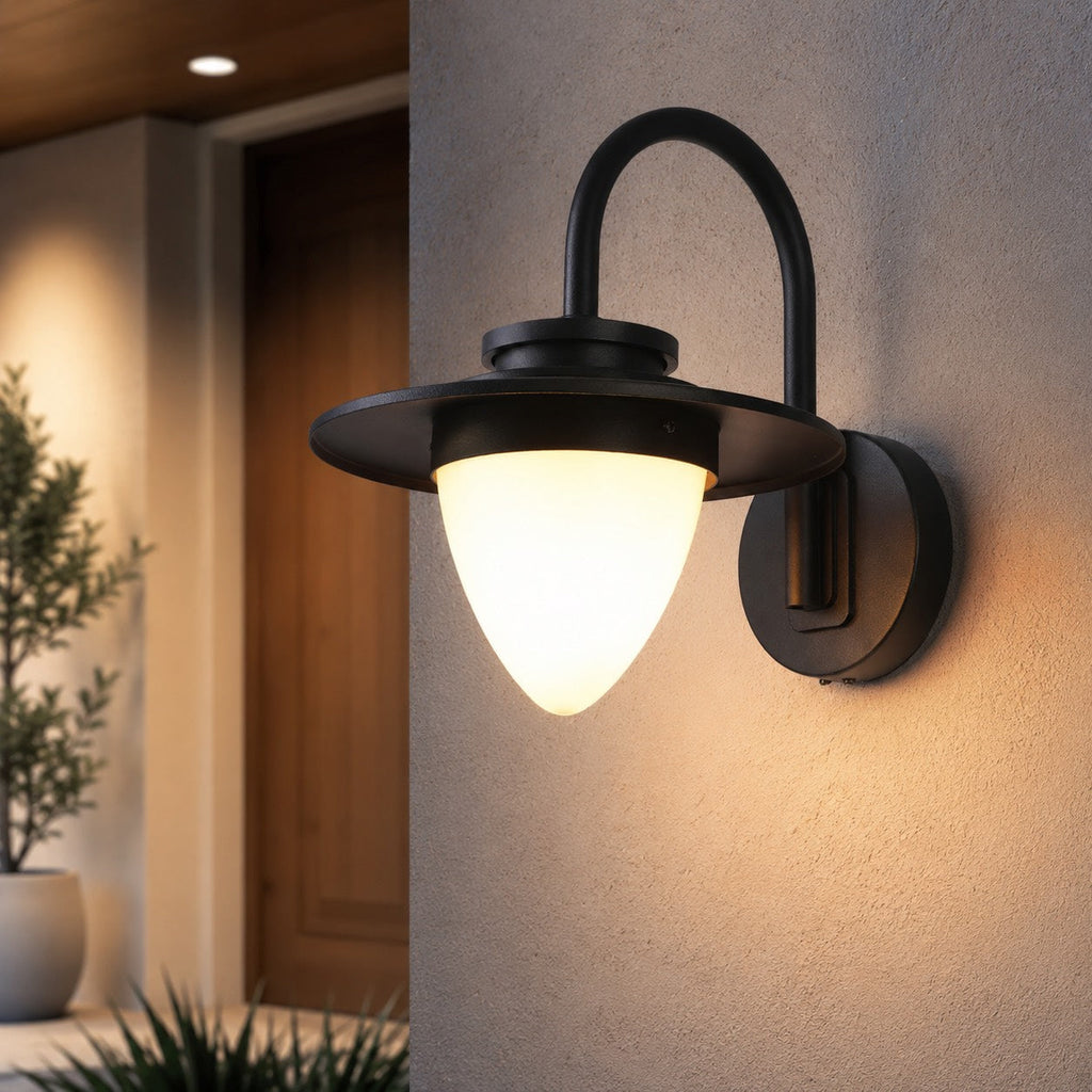 Modern Outdoor Wall Light Waterproof Metal Glass LED Fixture Pine Cone Design | ribuella