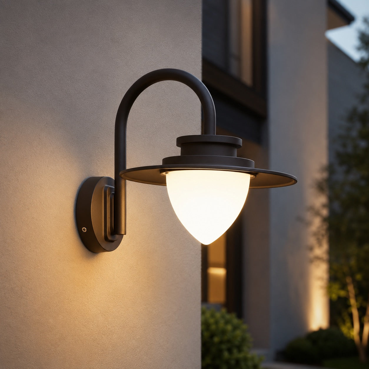 Modern Outdoor Wall Light Waterproof Metal Glass LED Fixture Pine Cone Design | ribuella