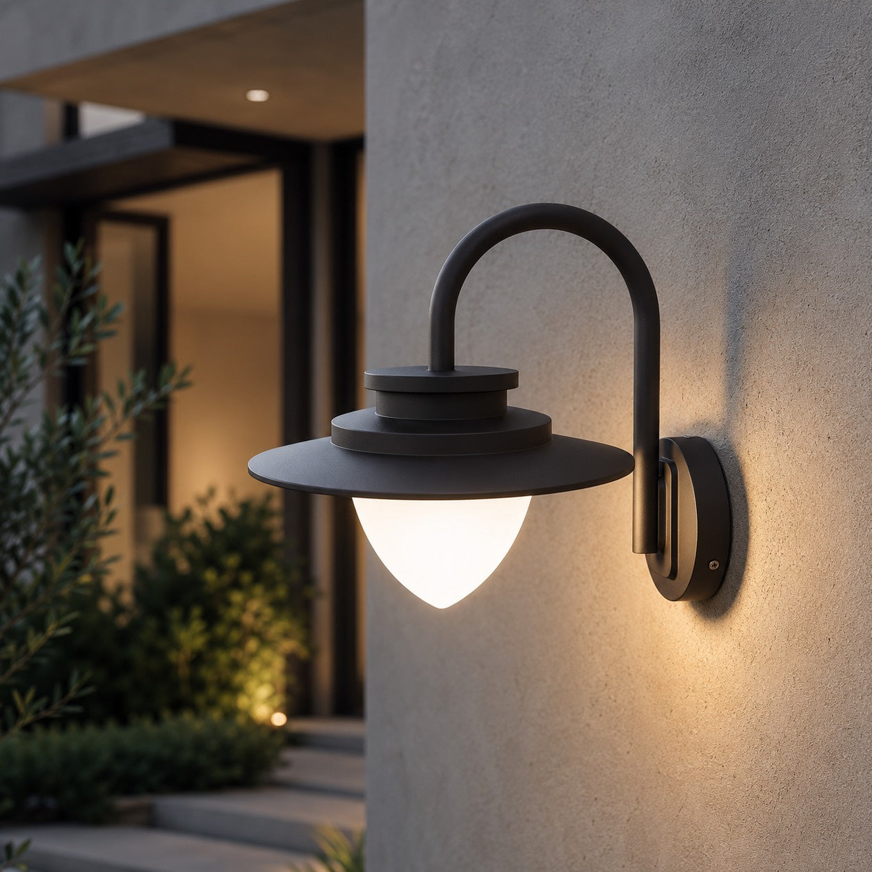 Modern Outdoor Wall Light Waterproof Metal Glass LED Fixture Pine Cone Design | ribuella