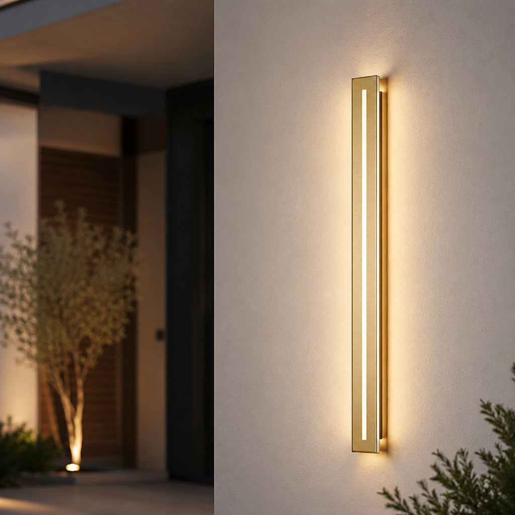 Moderne lineare LED-Wandleuchte, Eisenkorpus mit Acrylschirm und drei Farbtemperaturmodi | ribuella
