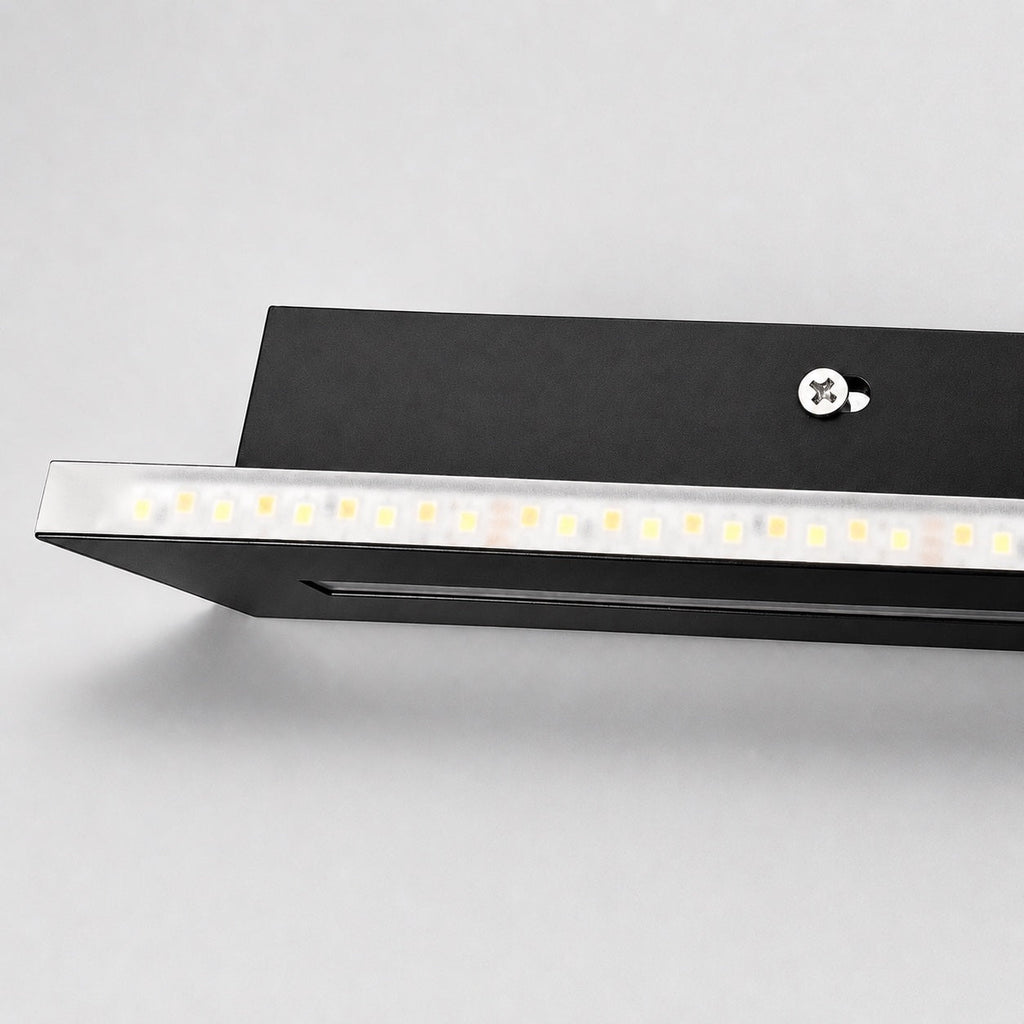 Moderne lineare LED-Wandleuchte, Eisenkorpus mit Acrylschirm und drei Farbtemperaturmodi | ribuella
