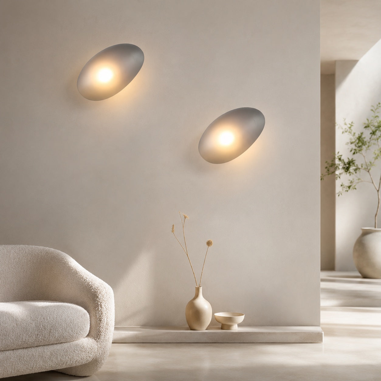 Modern Wall Light Wall Mounted Iron Frame Glass Shade LED 5W Warm White Sconce | ribuella
