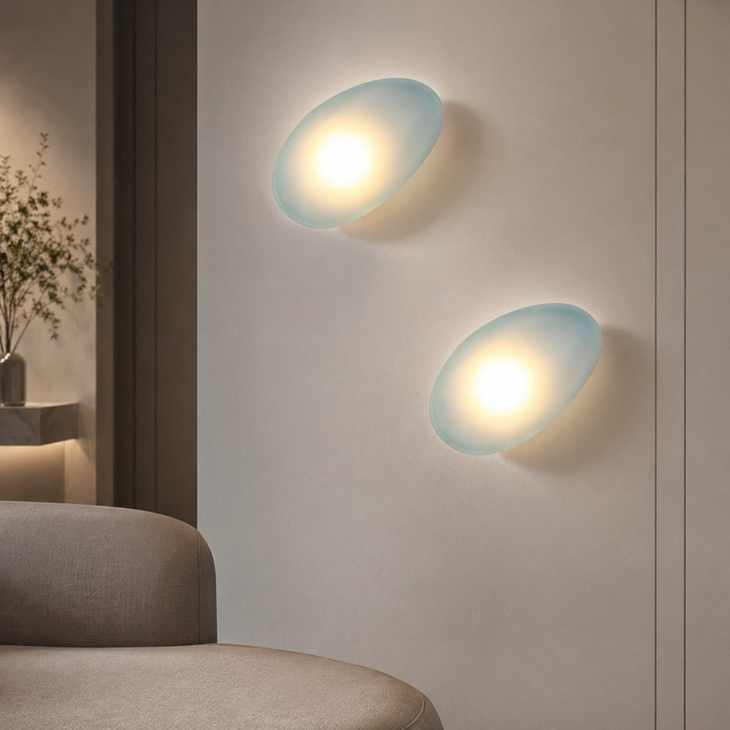Modern Wall Light Wall Mounted Iron Frame Glass Shade LED 5W Warm White Sconce | ribuella